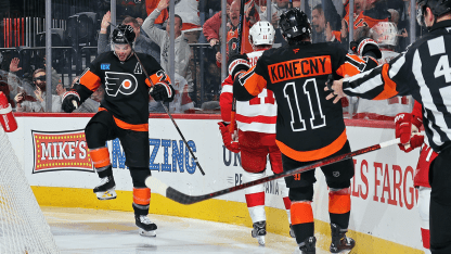 Laughton's second NHL hat trick