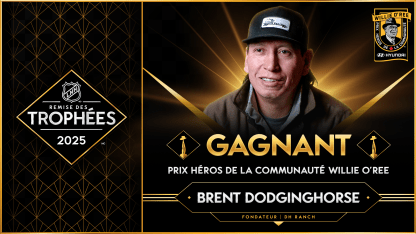 Brent Dodginghorse est le gagnant du prix Willie O’Ree présenté par Hyundai