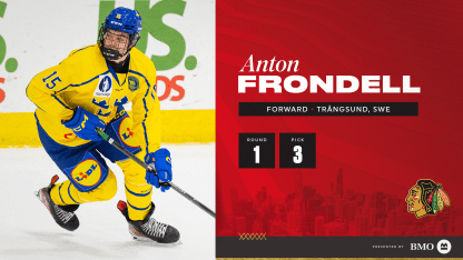 RELEASE: Blackhawks Select Anton Frondell With Third Overall Pick of the 2025 NHL Draft