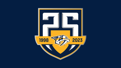NHL Nashville Predators 2023 Away With 25th Anniversary Logo