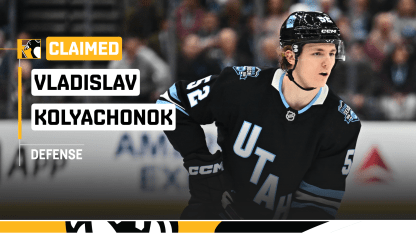 Penguins Claim Defenseman Vladislav Kolyachonok from the Utah Hockey Club