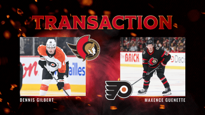 Senators acquire defenceman Dennis Gilbert from Philadelphia