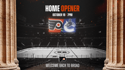 Flyers Host Vancouver Canucks in Home Opener on Saturday October 19