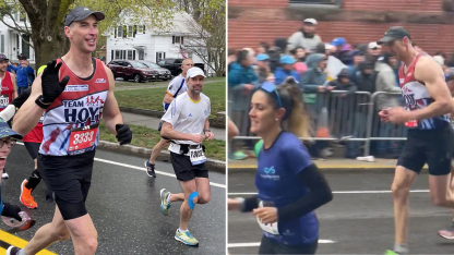 Zdeno Chara runs in 2023 Boston marathon