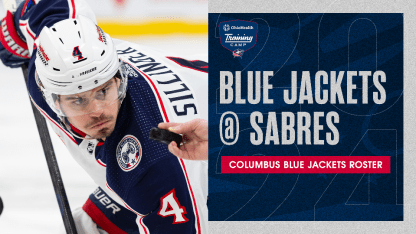 blue jackets announce preseason game roster at buffalo