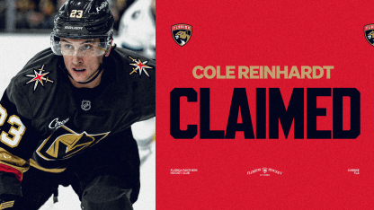 Florida Panthers Claim Forward Cole Reinhardt Off Waivers