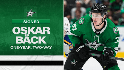 Dallas Stars sign forward Oskar Bäck to one-year, two-way contract 062524
