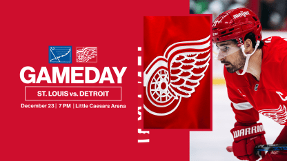 PREVIEW: With NHL’s holiday break on the horizon, Red Wings welcome Blues on Monday 