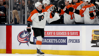 PHI@CBJ: Konecny scores goal against Elvis Merzlikins