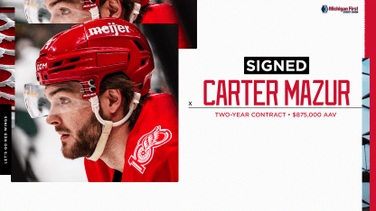 DET Carter Mazur Signed 2026 showcase