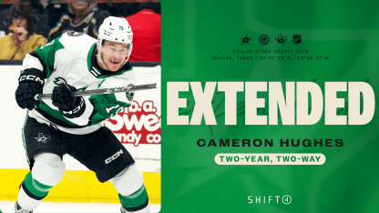 Dallas Stars sign forward Cameron Hughes to two-year, two-way contract extension 062025