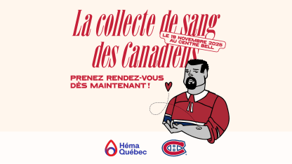 La 44e Collecte de sang des Canadiens aura lieu le 19 novembre