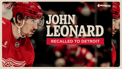 Red Wings recall John Leonard from Grand Rapids