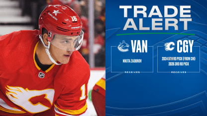 Canucks Acquire Nikita Zadorov From The Calgary Flames | Vancouver Canucks