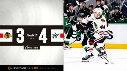 RECAP: Bedard Forces Overtime Late, Blackhawks Fall to Stars