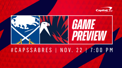 Caps Host Sabres on Thanksgiving Eve