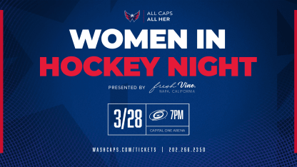 Capitals to Host Women in Hockey Night Presented by Fresh Vine Wine