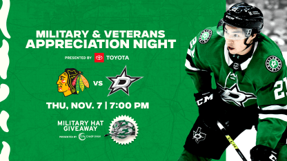 Dallas Stars to host Military and Veterans Appreciation Night on Thursday November 7 110424