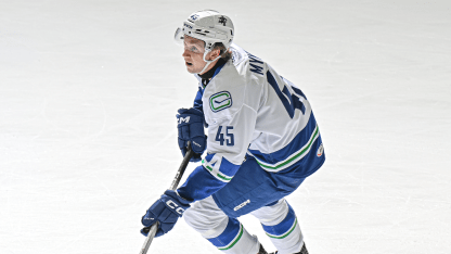 Building Blue: Sawyer Mynio’s Strong Start in AHL Comes from Comfortability, Coaching, and Cats