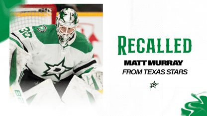 Dallas Stars recall goaltender Matt Murray from Texas Stars 010224