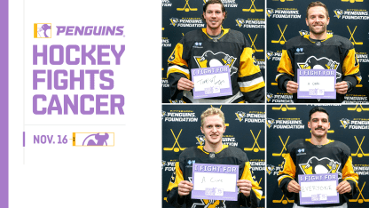 Penguins To Hold ‘Hockey Fights Cancer’ Night on Thursday, November 16