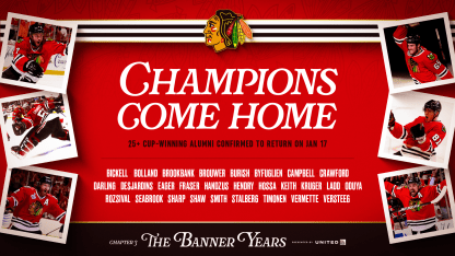 RELEASE: Blackhawks Stanley Cup Alumni Return for “The Banner Years” Centennial Night