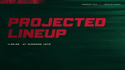 Minnesota Wild Projected Lineup vs Winnipeg 112325