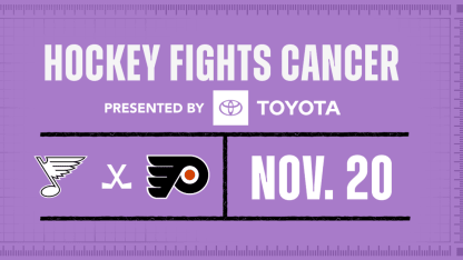 FLYERS TO HOST ANNUAL HOCKEY FIGHTS CANCER GAME PRESENTED BY TOYOTA  