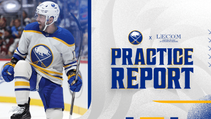 buffalo sabres practice updates jason zucker 