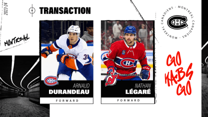Canadiens acquire Arnaud Durandeau from the New Jersey Devils