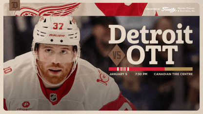 PREVIEW: Red Wings set for Atlantic Division road tilt versus Senators on Monday