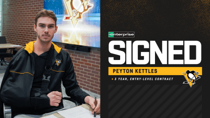 Penguins Sign Defenseman Peyton Kettles to a Three-Year, Entry-Level Contract