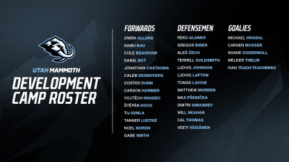Utah Announces 2025 Development Camp Roster and Media Availability | RELEASE 6.29.25
