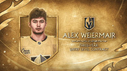 Vegas Golden Knights Sign Forward Alex Weiermair to Three-Year, Entry-Level Contract