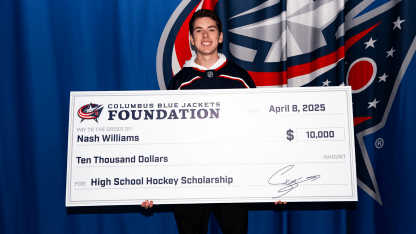 blue jackets foundation high school hockey scholarship nash williams