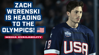 ZACH WERENSKI IS GOING FOR GOLD WITH USA HOCKEY AT THE OLYMPICS! 🇺🇸 | Media Availability