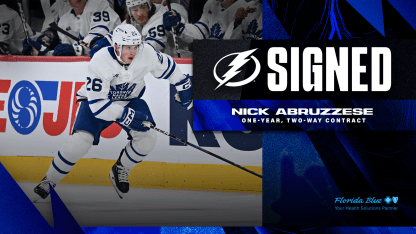 LIGHTNING SIGN FORWARD NICK ABRUZZESE TO A ONE-YEAR, TWO-WAY CONTRACT