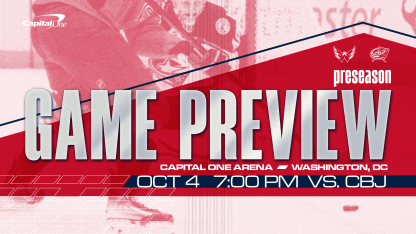 Caps Finish Preseason vs. Columbus
