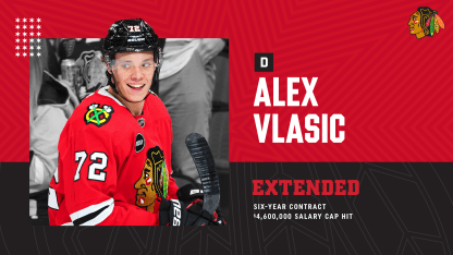RELEASE: Blackhawks Sign Alex Vlasic to Six-Year Contract Extension