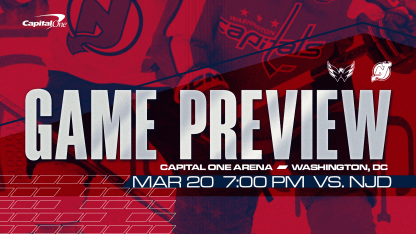 Caps Deal with Devils Friday Night in DC