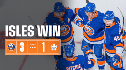 FINAL: Islanders 3, Maple Leafs 1