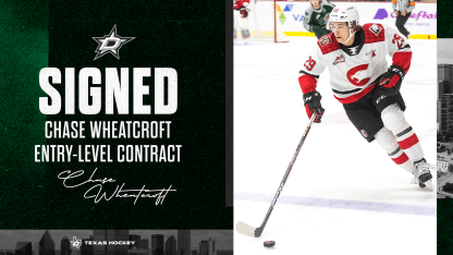 Stars sign Chase Wheatcroft to three-year entry-level contract