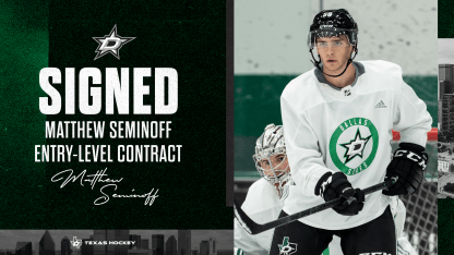 Stars sign Matthew Seminoff to three-year entry-level contract
