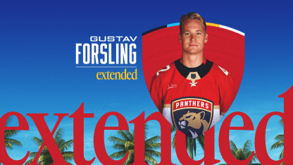 Florida Panthers Agree to Terms with Defenseman Gustav Forsling on Eight-Year Contract Extension