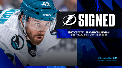 Tampa Bay Lightning sign forward Scott Sabourin to a one-year contract
