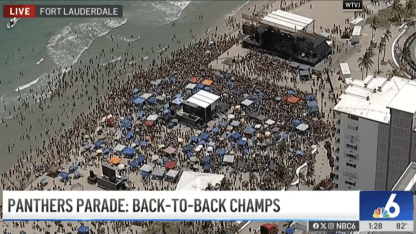 LIVE: Florida Panthers Stanley Cup Championship Parade, Courtesy: NBC6 South Florida