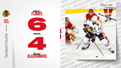 RECAP: Blackhawks Fall to Flames Despite Late-Game Push