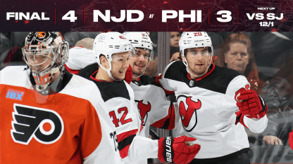 DEVILS AT FLYERS 11/30/23 GAME STORY