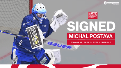 Red Wings sign goaltender Michal Postava to two-year, entry-level contract
