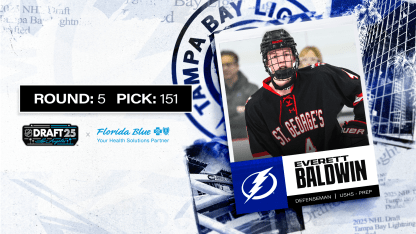 Lightning select defenseman Everett Baldwin with 151st overall pick in 2025 NHL Draft